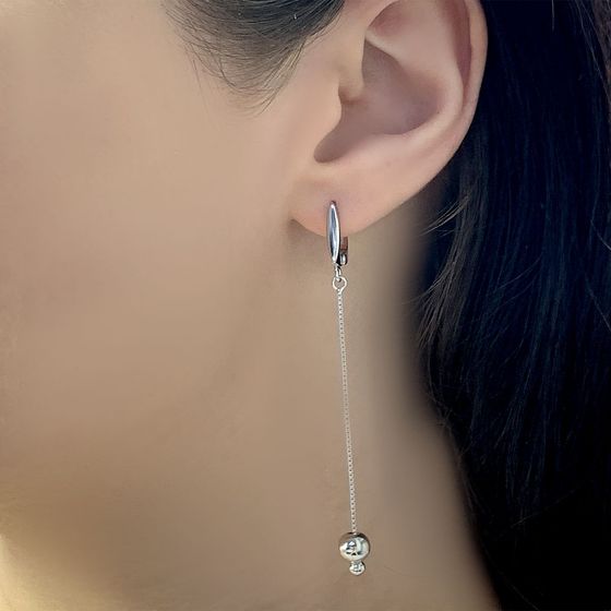 Silver earrings without stones