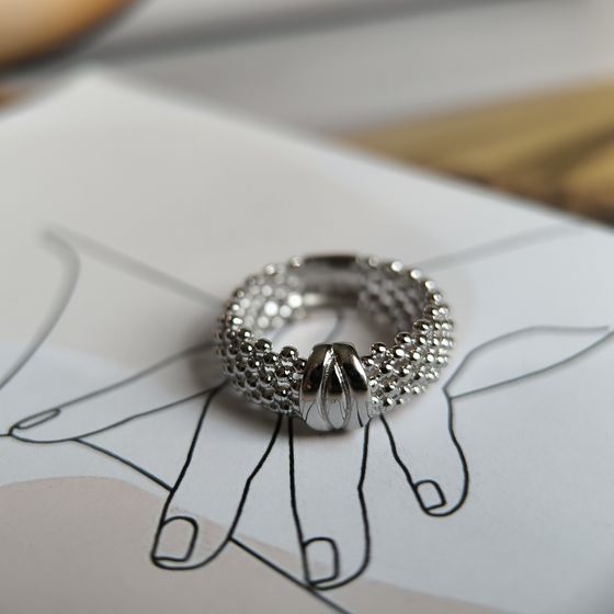 Silver ring without stones