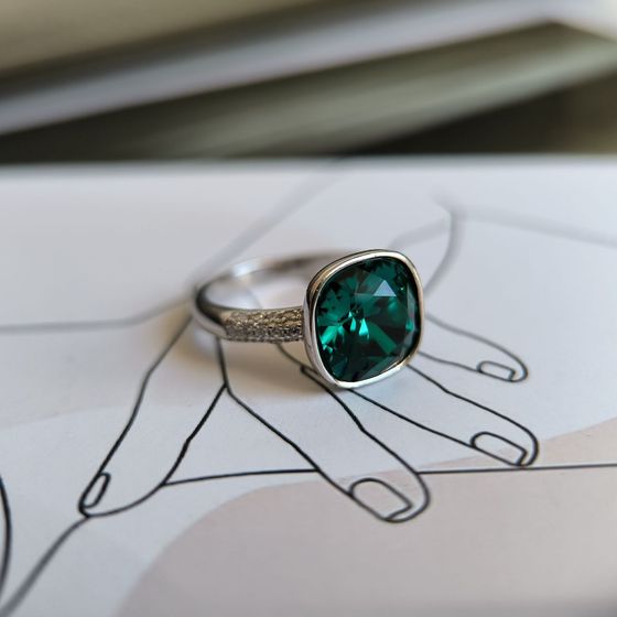 Silver Ring with Fianites