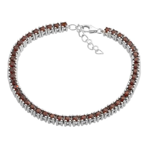 Срібний браслет з гранатом 6.418ct