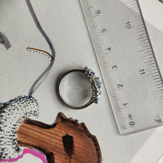 Срібна каблучка з містик топазом 1.075ct