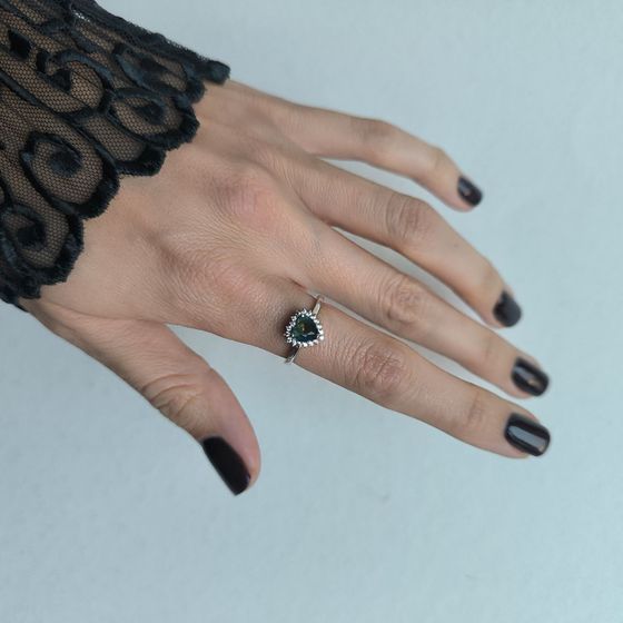 Серебряное кольцо с мистик топазом 0.837ct