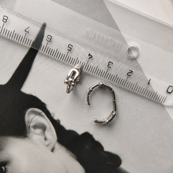 Silver earrings without stones