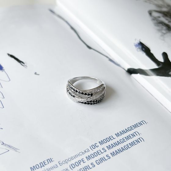 Silver Ring with Fianites