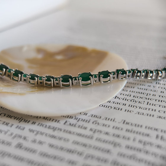 Silver bracelet with agate 6.338ct