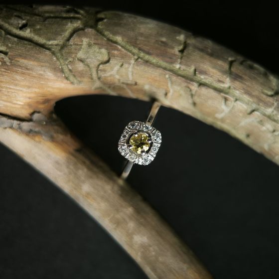 Срібна каблучка з цитрином nano 0.308ct