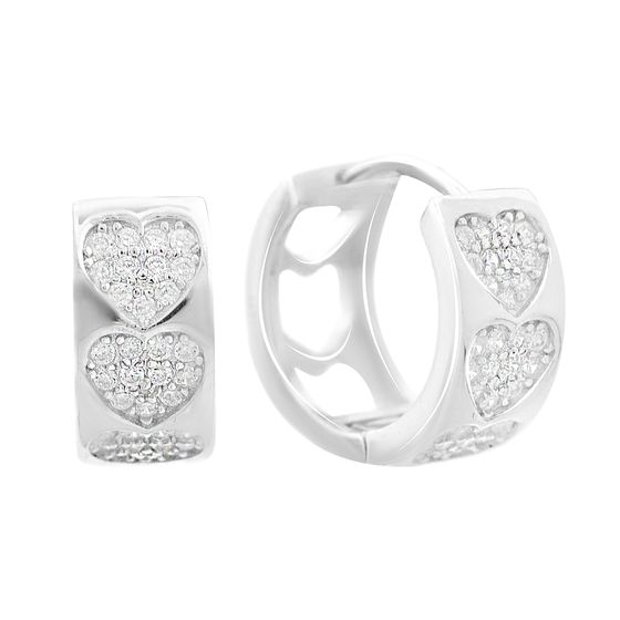 Срібні сережки з фіанітами