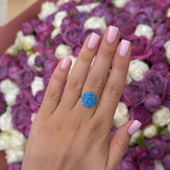 Silver ring with opal 1.322ct