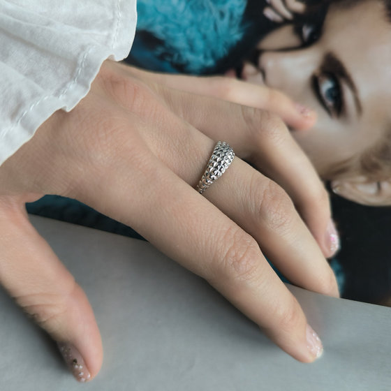 Silver ring without stones
