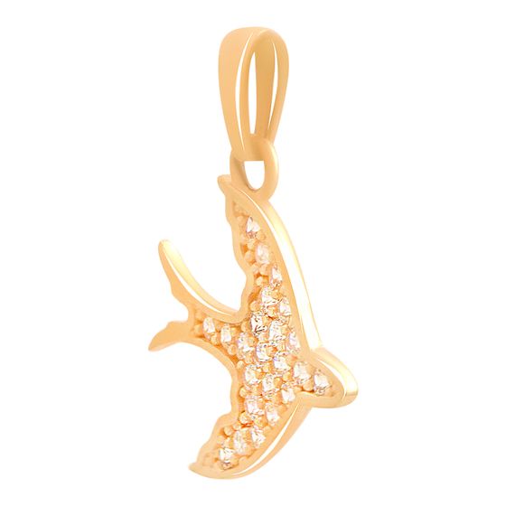Золота підвіска з фіанітами 0.24ct