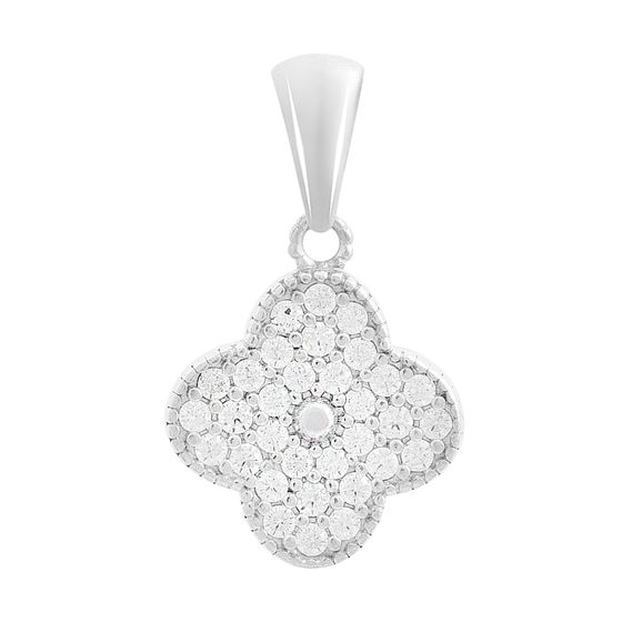 Silver pendant with cubic zirconia