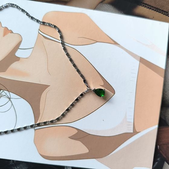 Серебряная подвеска с изумрудом nano 0.563ct