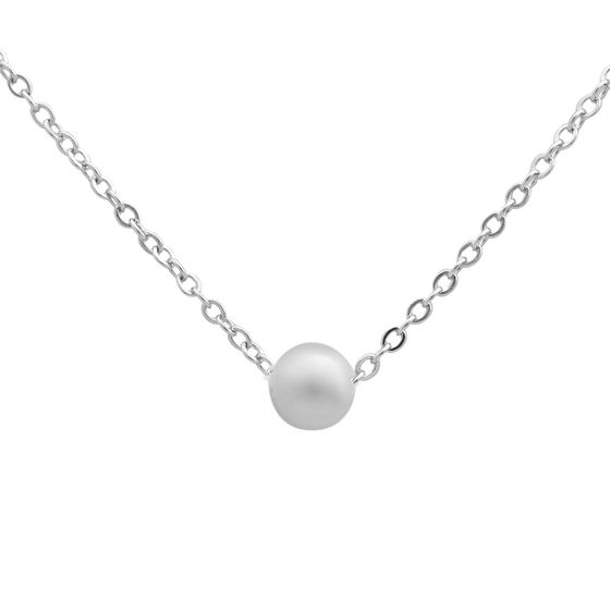 Silver necklace without stones