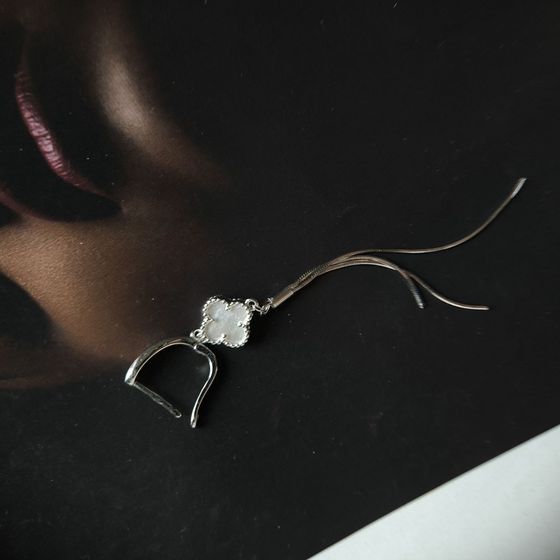 Silver earrings with mother-of-pearl