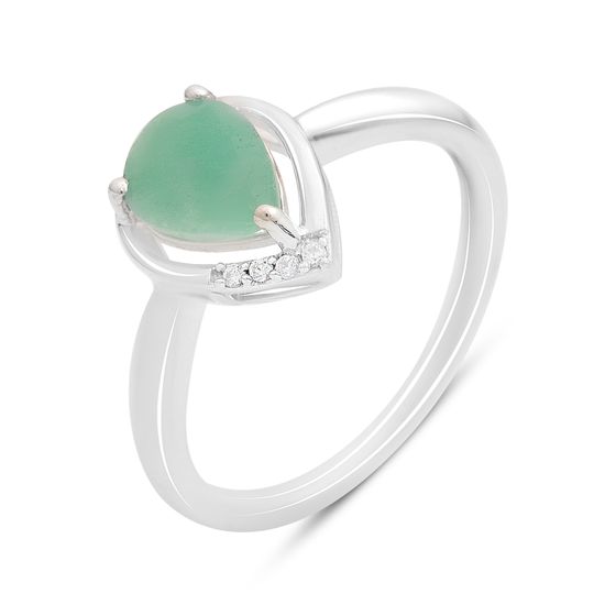 Серебряное кольцо с изумрудом 1.11ct