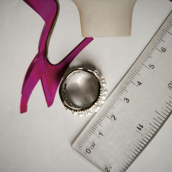 Срібна каблучка з перлами 2.5ct