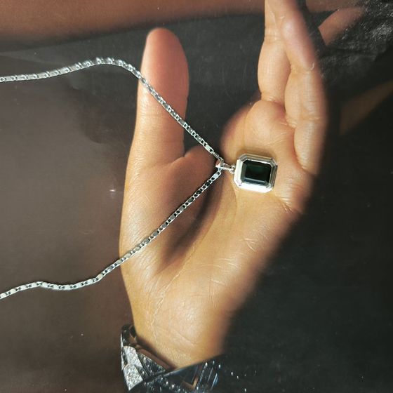 Серебряная подвеска с топазом Лондон Блю 2.675ct