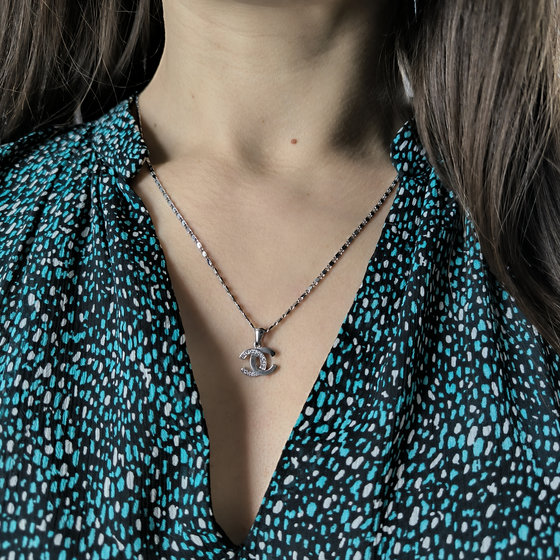 Срібна підвіска з фіанітами 0.12ct