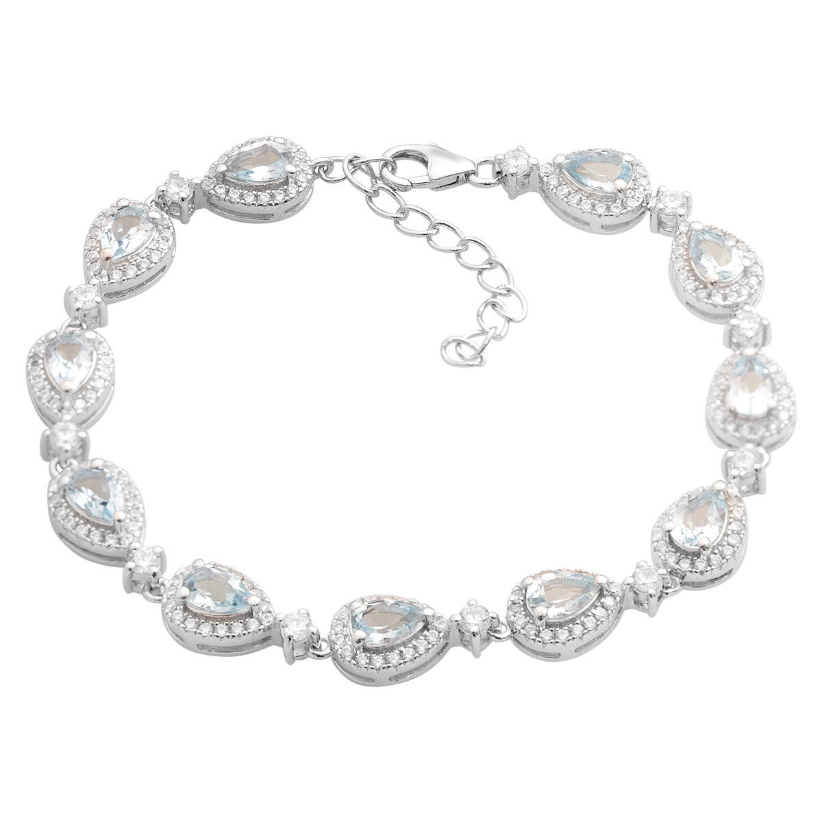 Silver bracelet with 7.97ct topaz