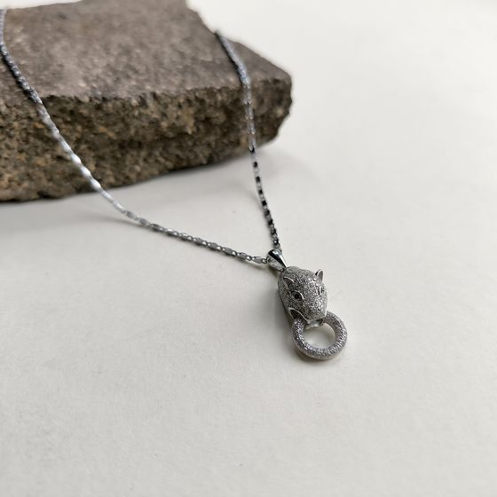 Срібна підвіска з фіанітами