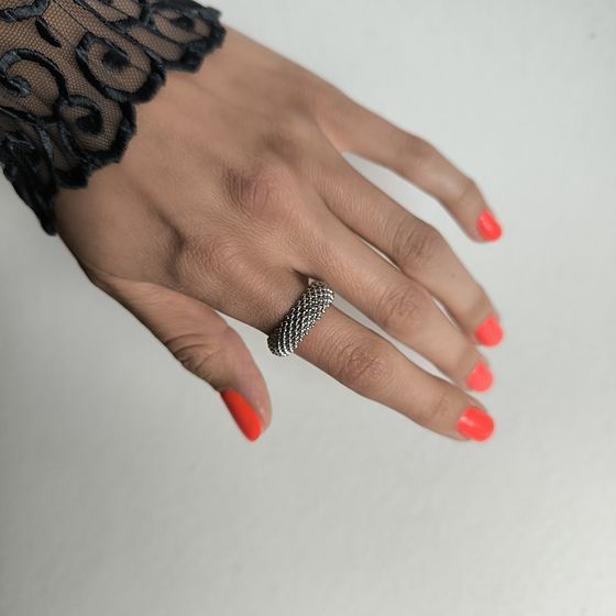 Silver ring without stones