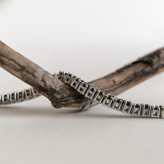Silver bracelet with sapphire 7.768ct