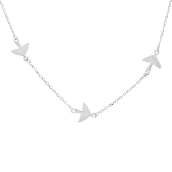 Silver necklace without stones