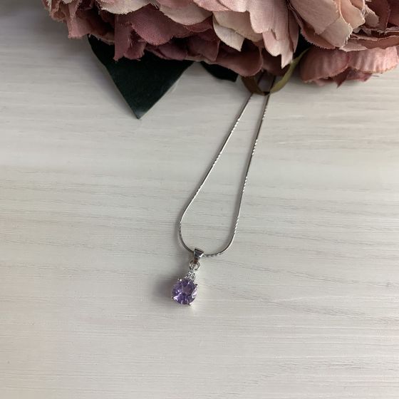 Серебряная подвеска с аметистом