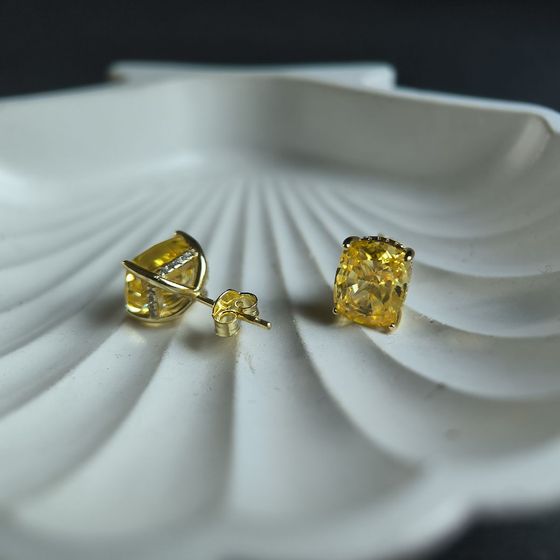 Срібні сережки з фіанітами