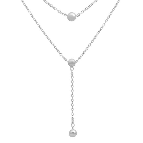 Silver necklace without stones