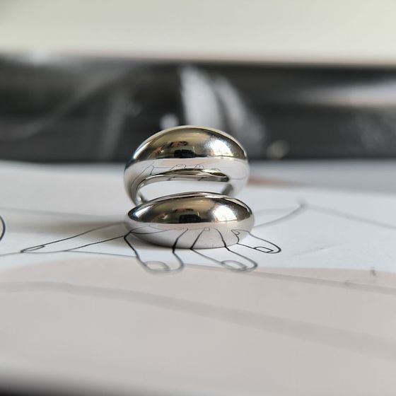 Silver ring without stones
