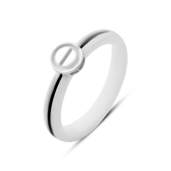 Срібна каблучка з керамікою