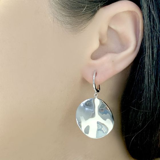 Silver earrings without stones