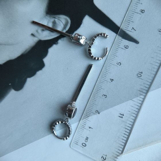 Срібні сережки з гранатом 2.425ct