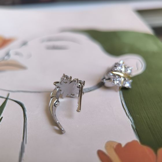 Серебряные серьги с фианитами