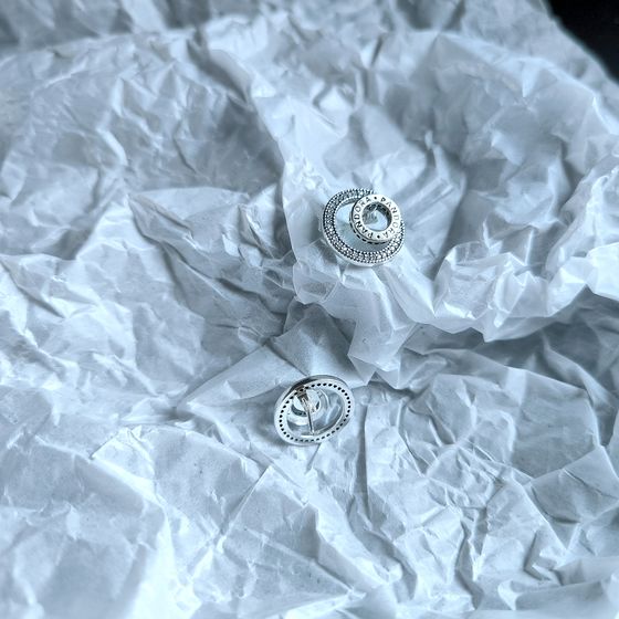 Срібні сережки з фіанітами