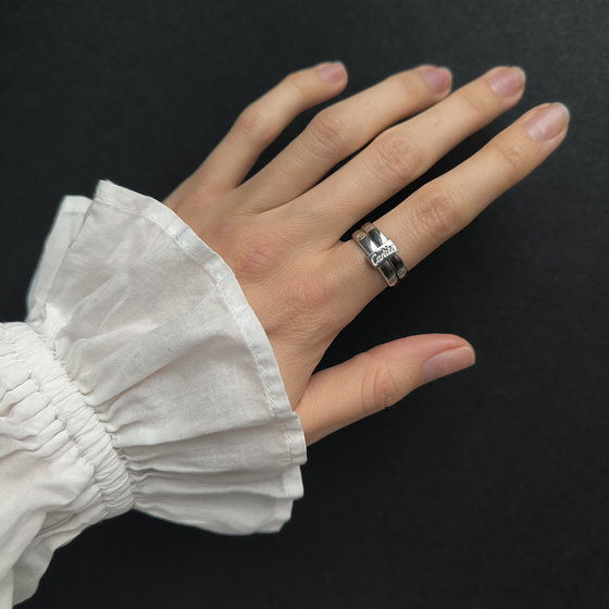 Silver ring without stones