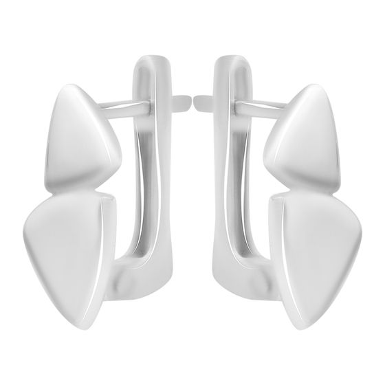 Silver earrings without stones