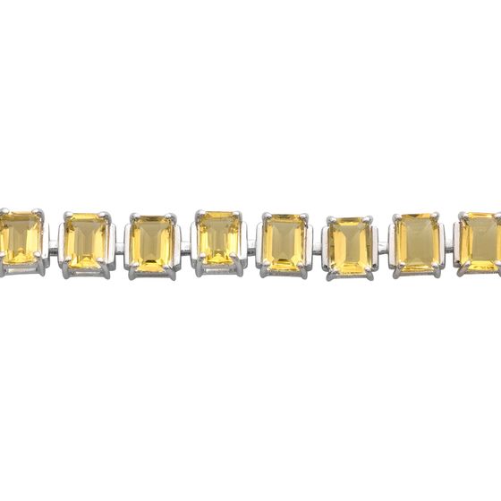 Silver bracelet with citrine nano