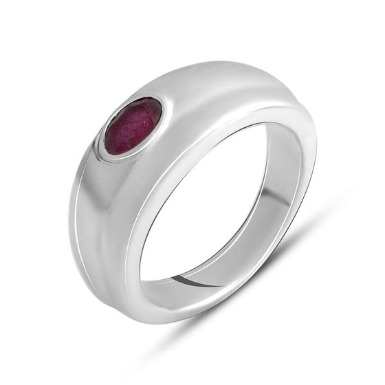 Silver ring with ruby 0.467ct