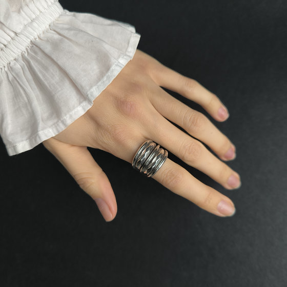 Silver ring without stones