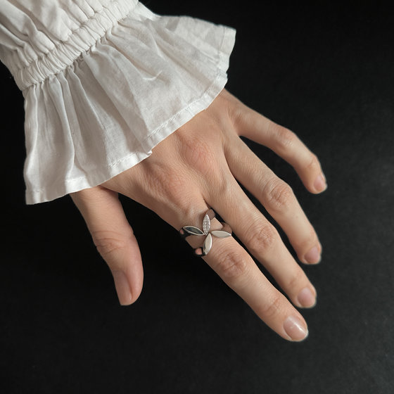 Silver Ring with Fianites