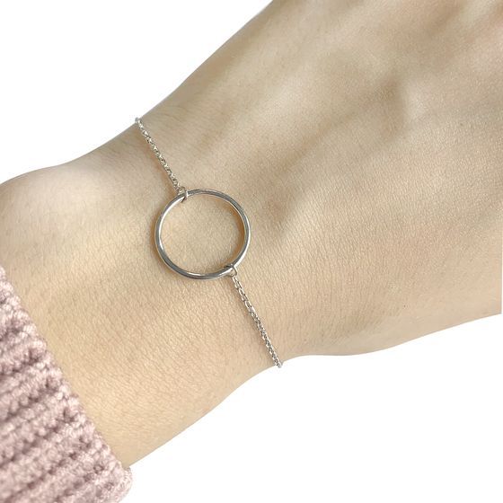 Silver bracelet without stones