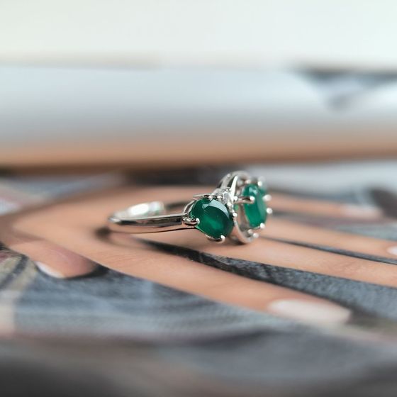 Срібна каблучка з агатом 1.388ct