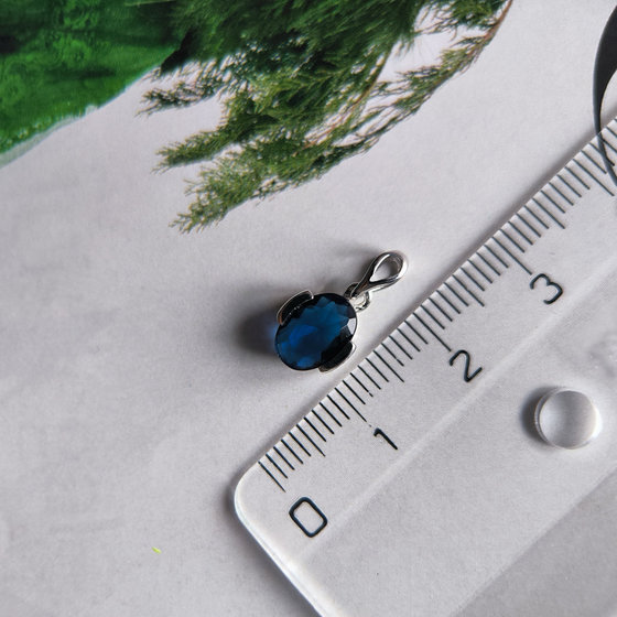 Срібна підвіска з сапфіром nano 0.908ct