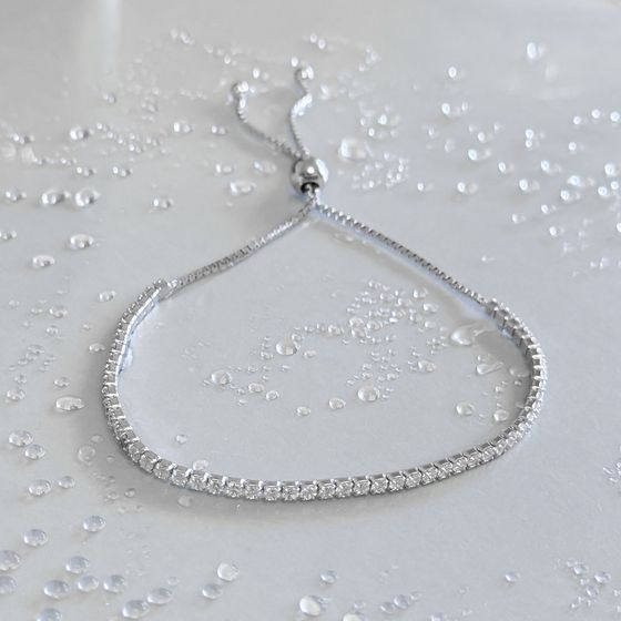 %ViewPadge2% Silver Bracelet with Fianites