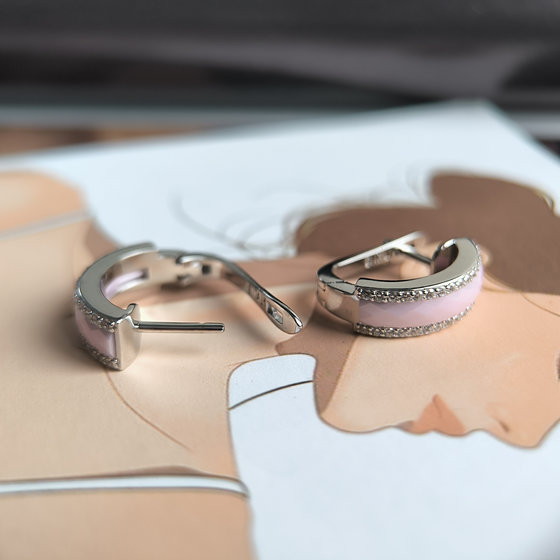 Срібні сережки з керамікою