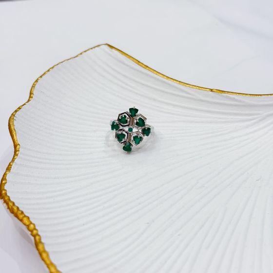 Silver ring with agate 1.597ct