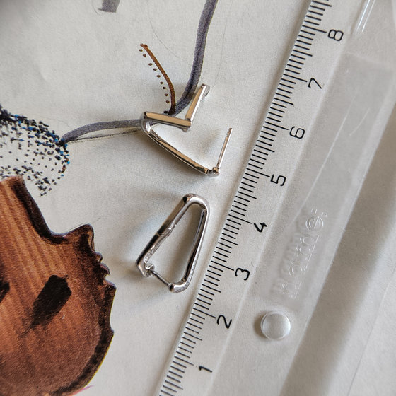 Silver earrings without stones