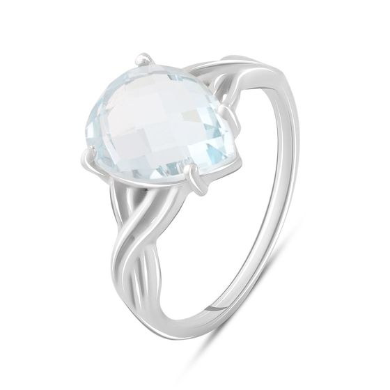 Silver ring with an 8.094-carat topaz